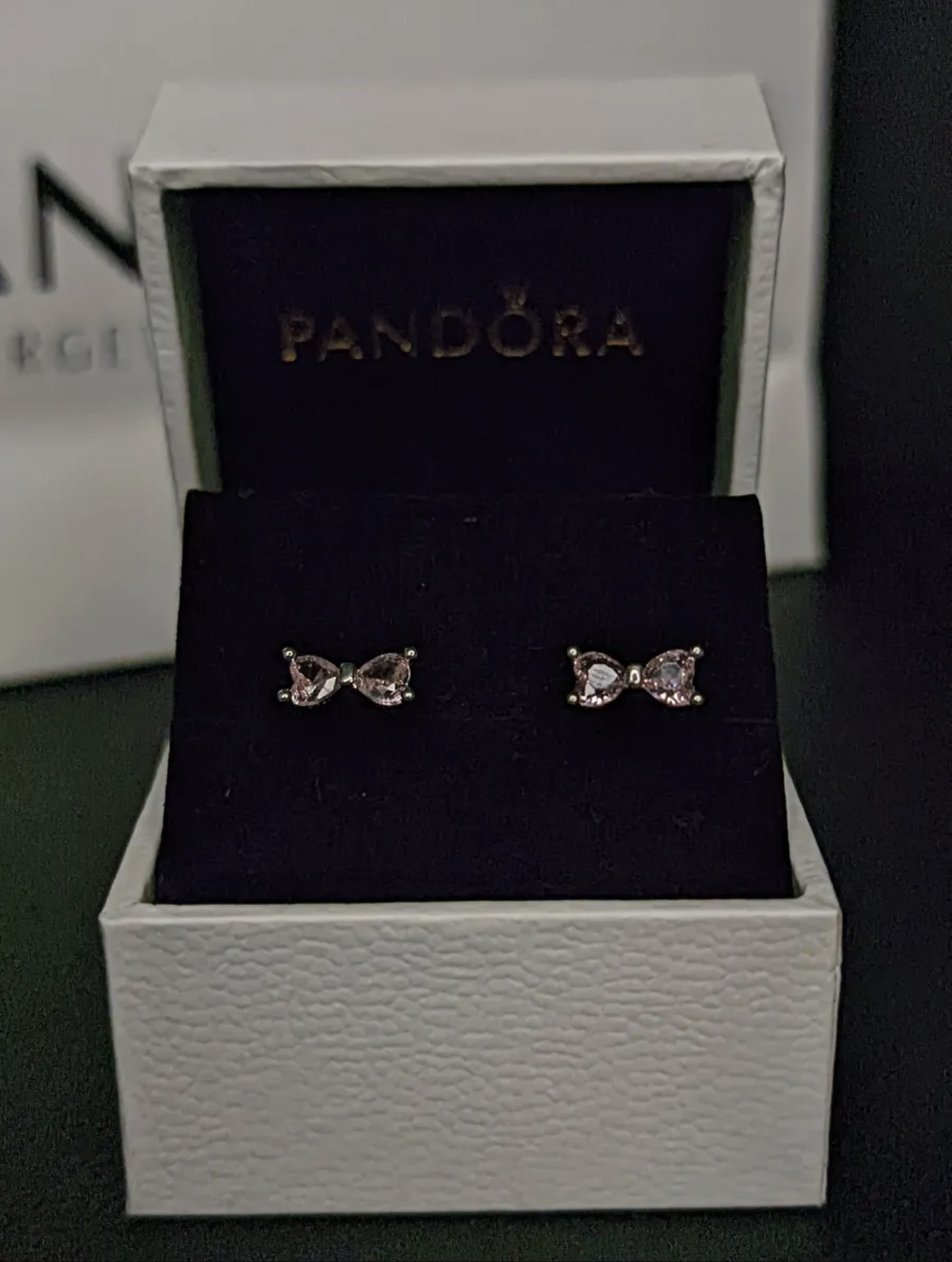 Kit Conjunto Pandora Laço Rosa Prata 925 - 4